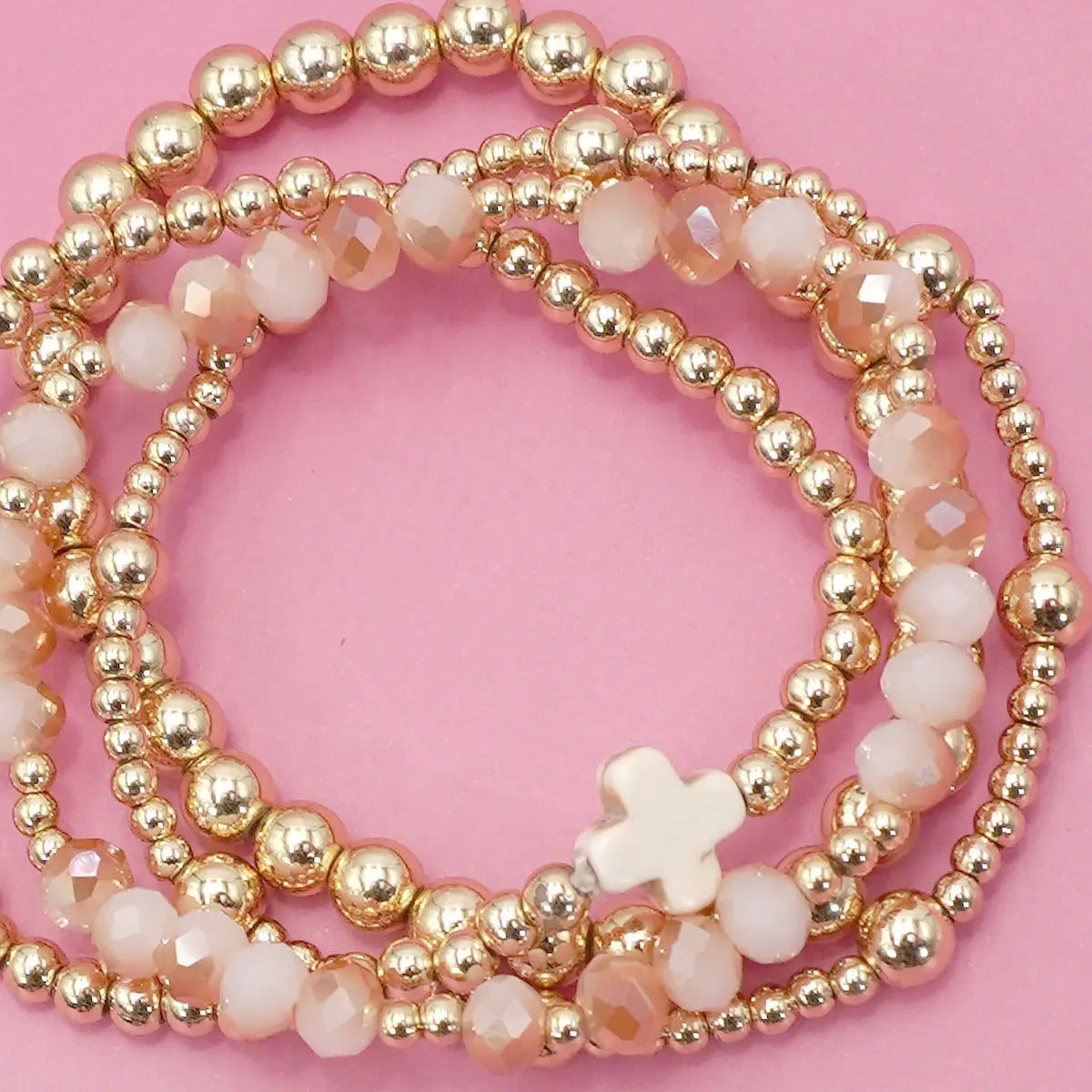 Cross Multi Color Bracelet Set