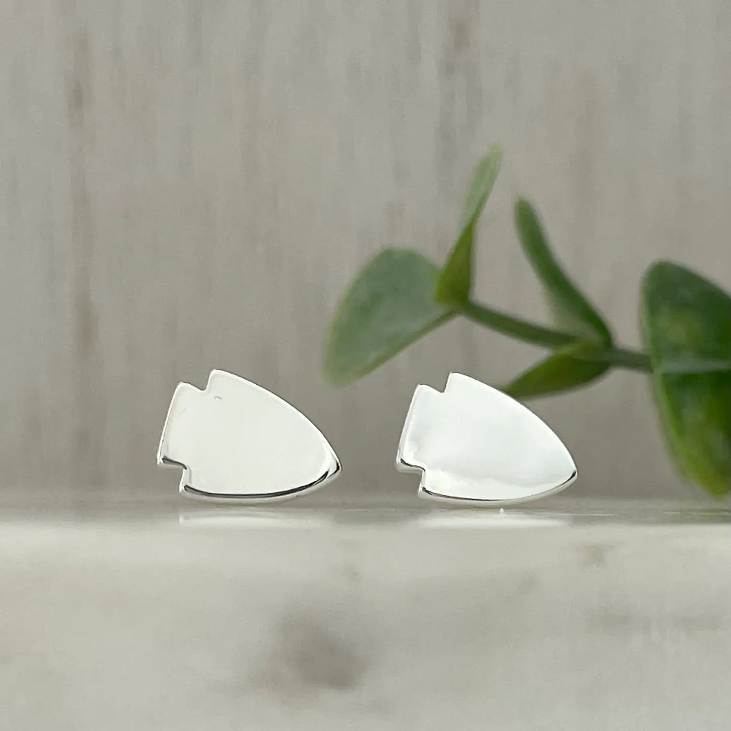 Arrowhead Stud Earrings - Silver