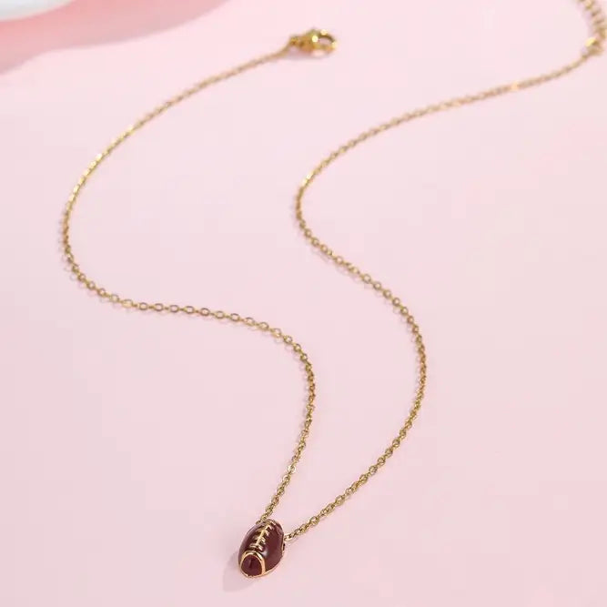 Gameday Charm Stainless Steel Necklace