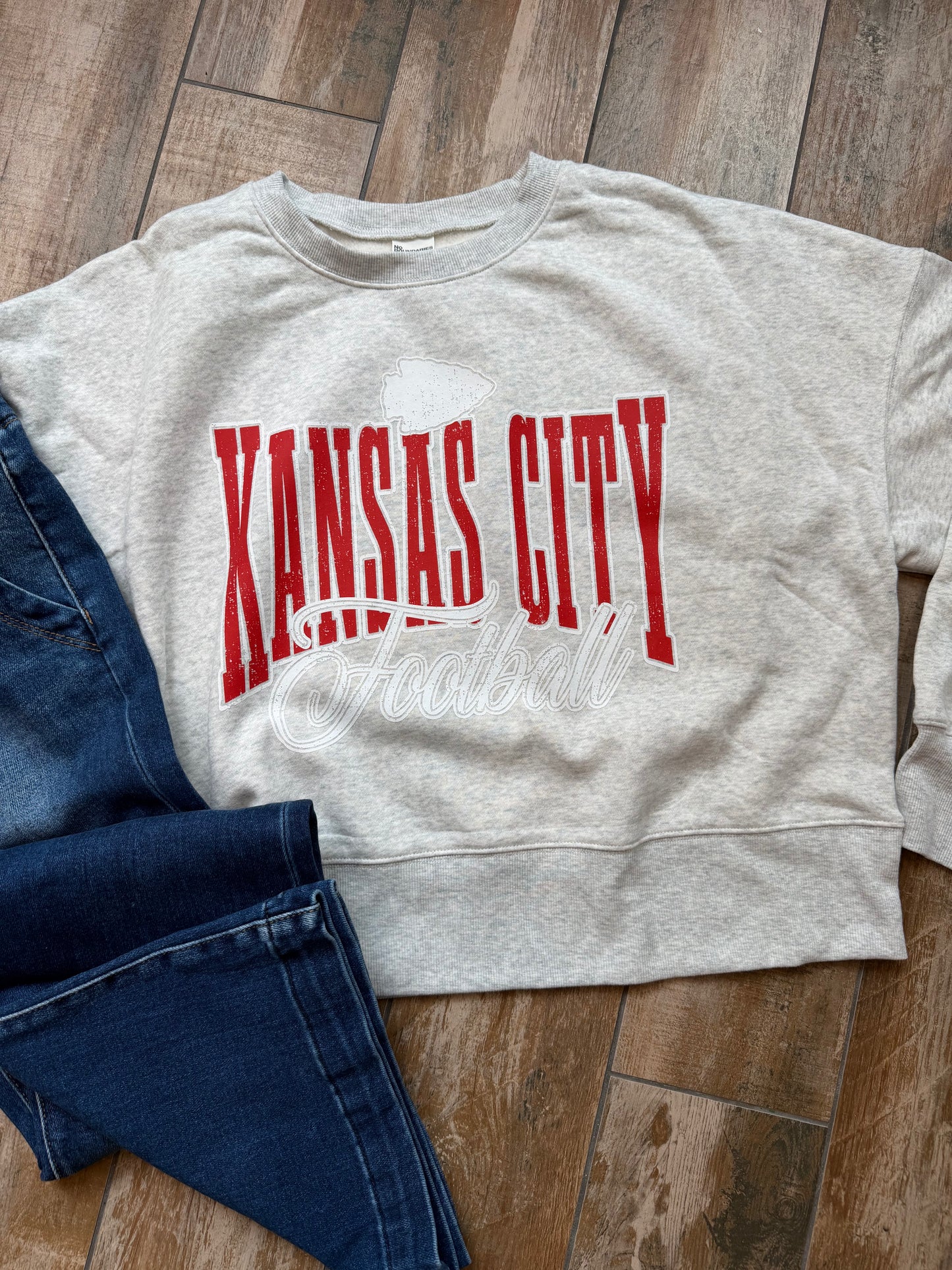 Kansas City Football Cropped Crew