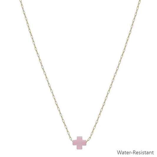 Gold Chain with Resin Cross