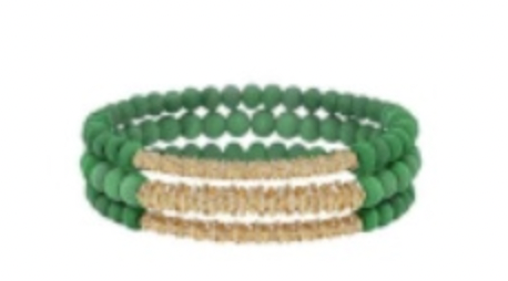 Wood & Gold Set Bracelets