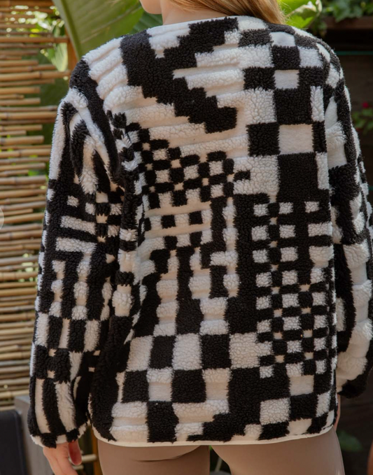 DOORBUSTER - Checkered Button Down Fleece