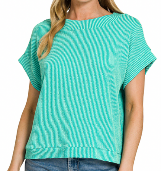 Ribbed Cap Sleeve
