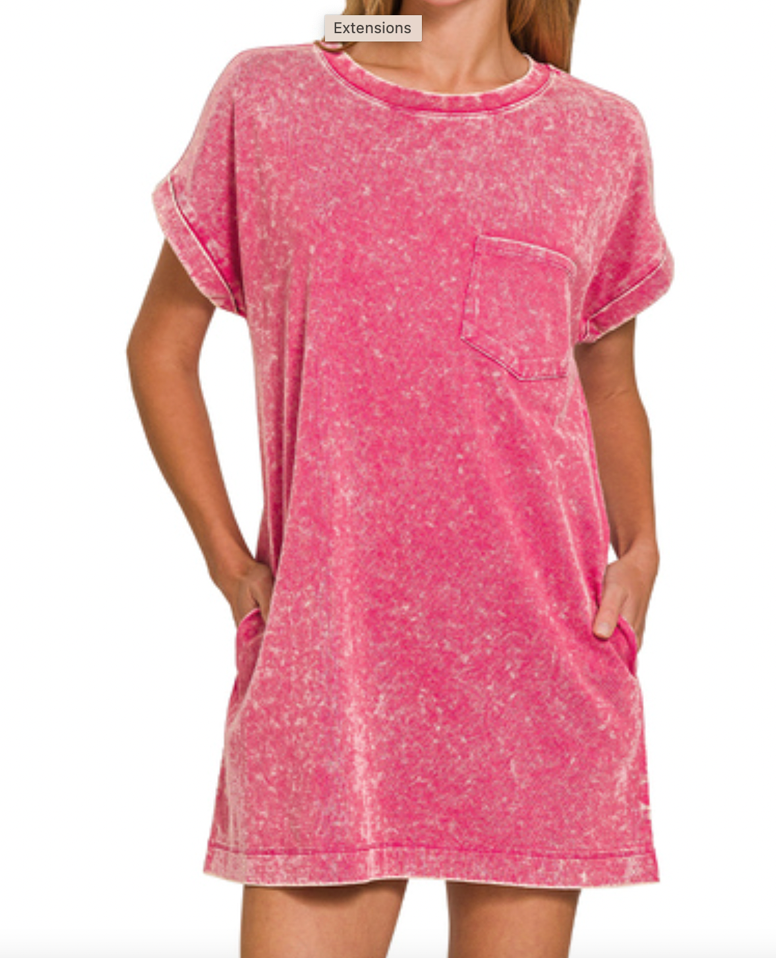 Cotton Washed T-Shirt Dress
