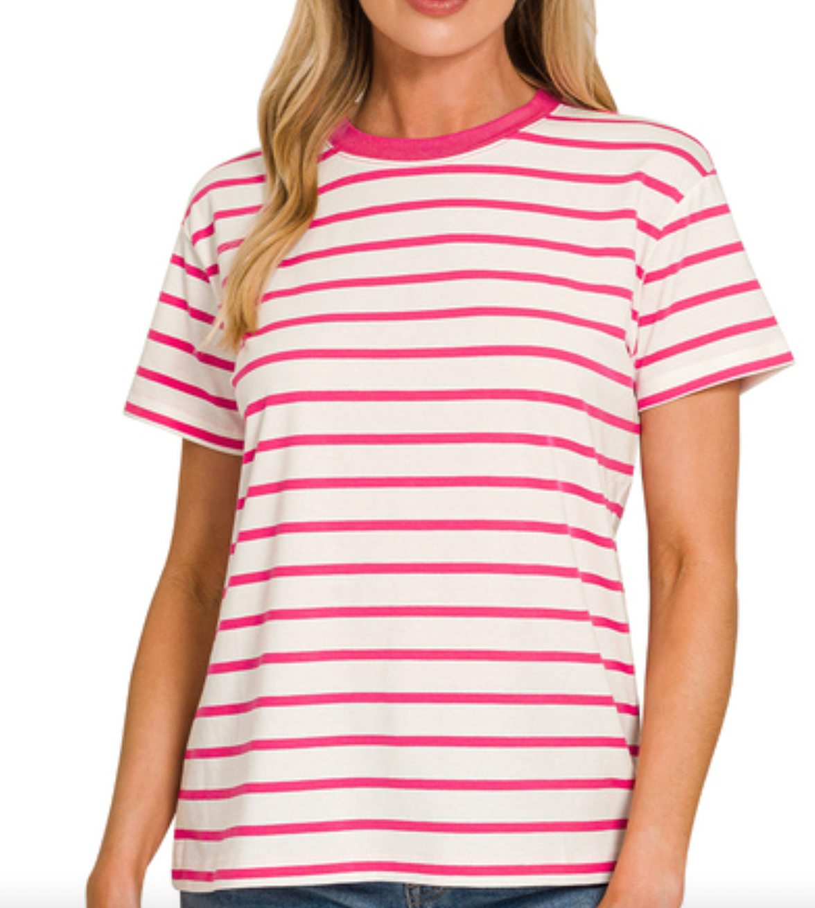 Striped Crew Neck T-Shirts
