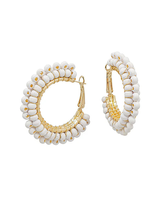 Wired Beaded Hoops