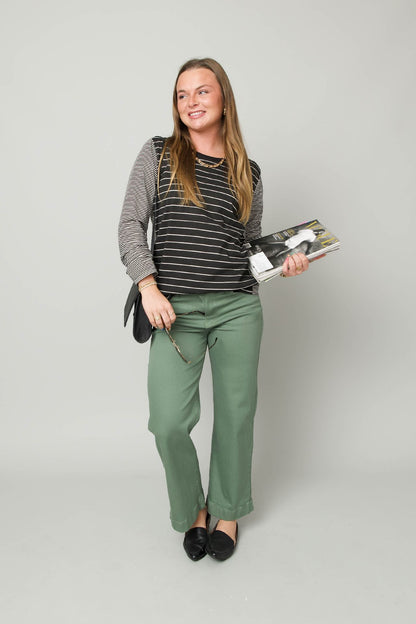 Jersey Knit Striped Tee