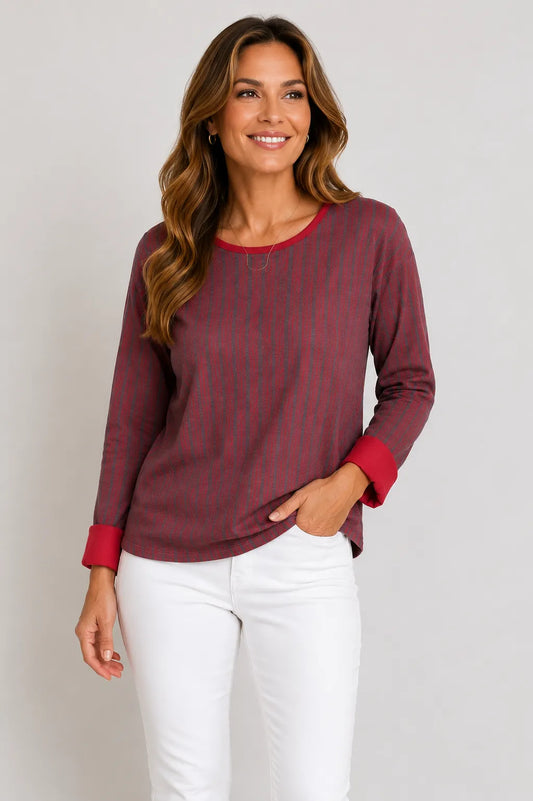 Herringbone Jersey Knit Tee