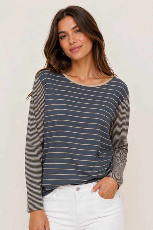 Jersey Knit Striped Tee