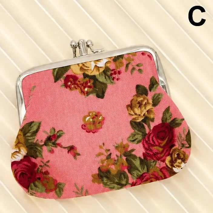 Floral Kiss Lock Pouch