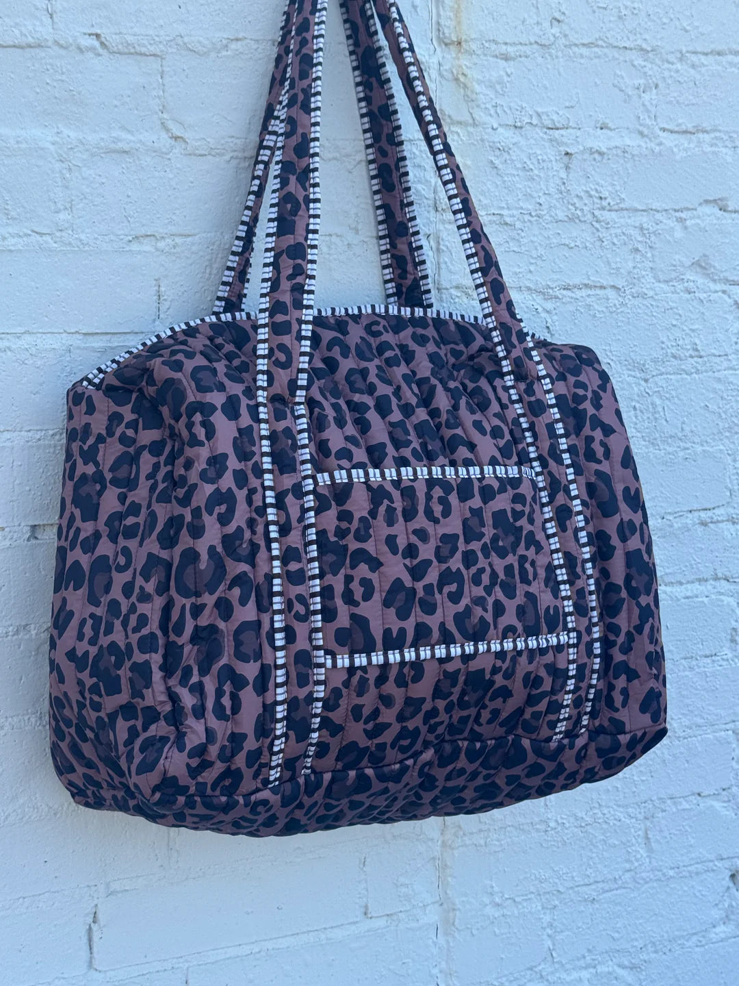 Leopard Quilted Duffel