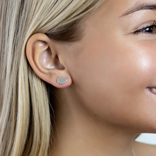 Arrowhead Stud Earrings - Silver