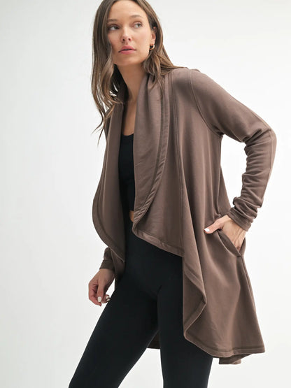Fleece Lined Flowy Cardigan