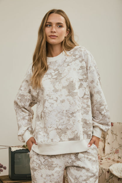 Floral Wash Boxy Crew