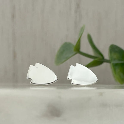 Arrowhead Stud Earrings - Silver