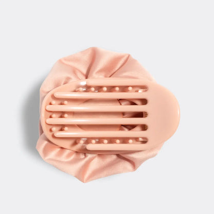 Kitsch - Satin Rosette Flat Clip Terracotta