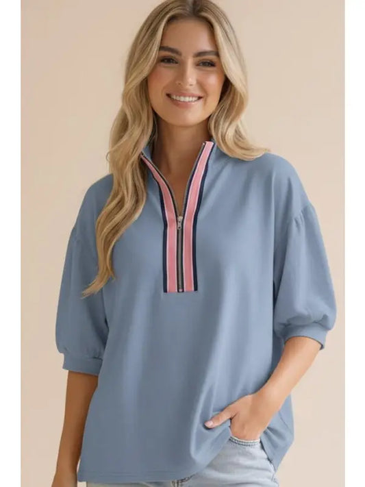 Front Half Zip Top