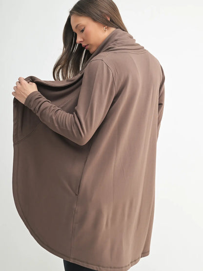 Fleece Lined Flowy Cardigan