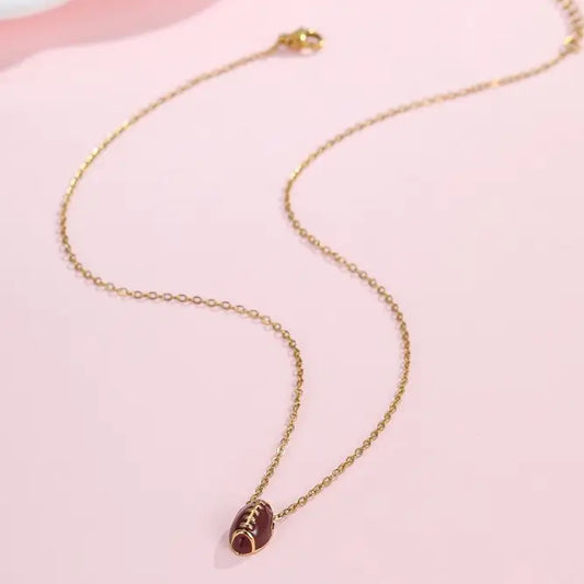 Gameday Charm Stainless Steel Necklace