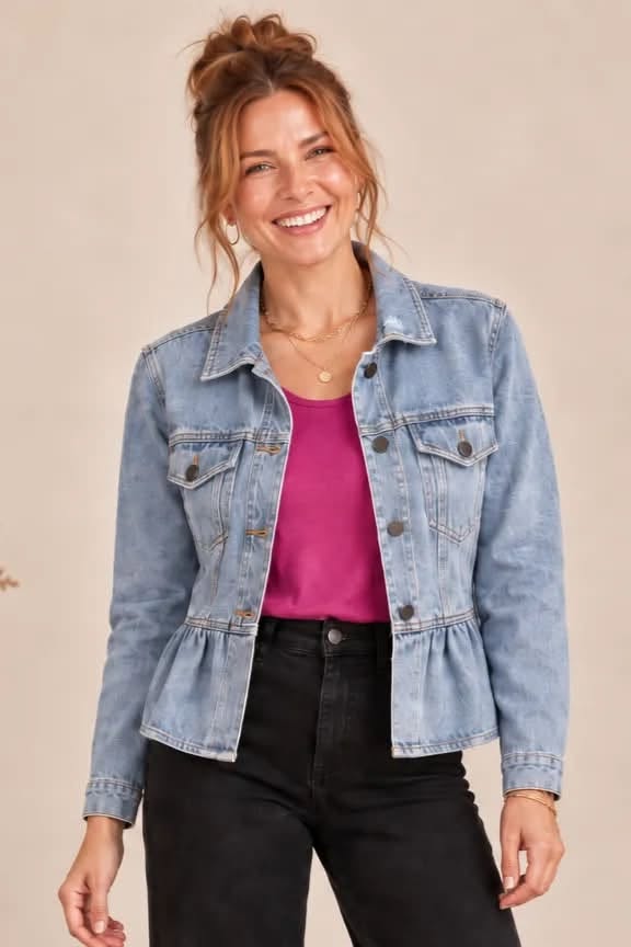 Peplum Denim Jacket