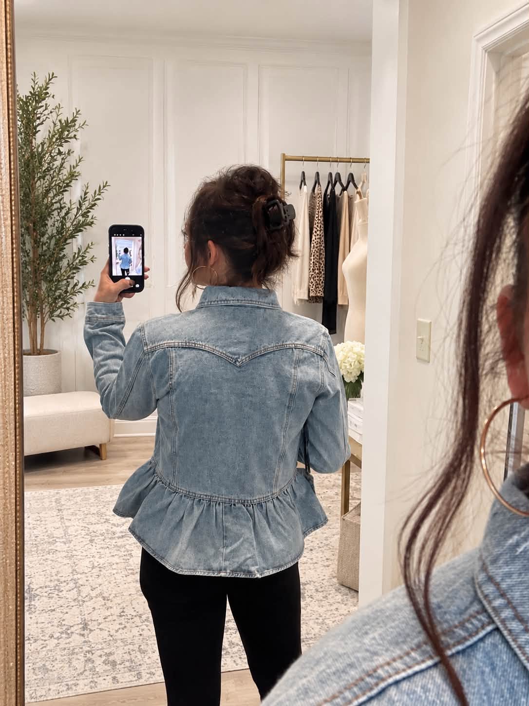 Peplum Denim Jacket