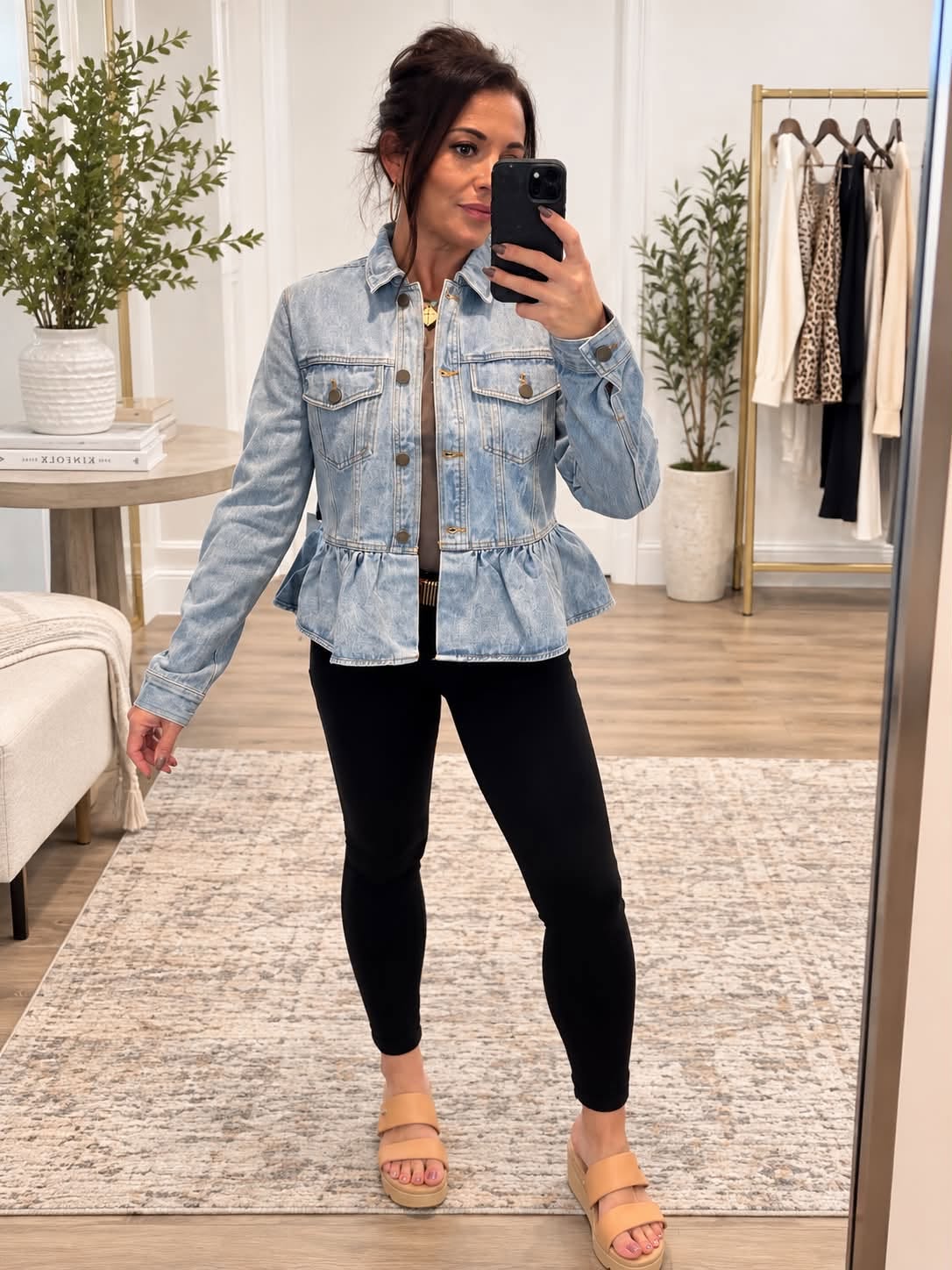 Peplum Denim Jacket