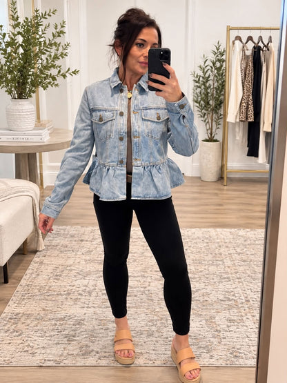 Peplum Denim Jacket