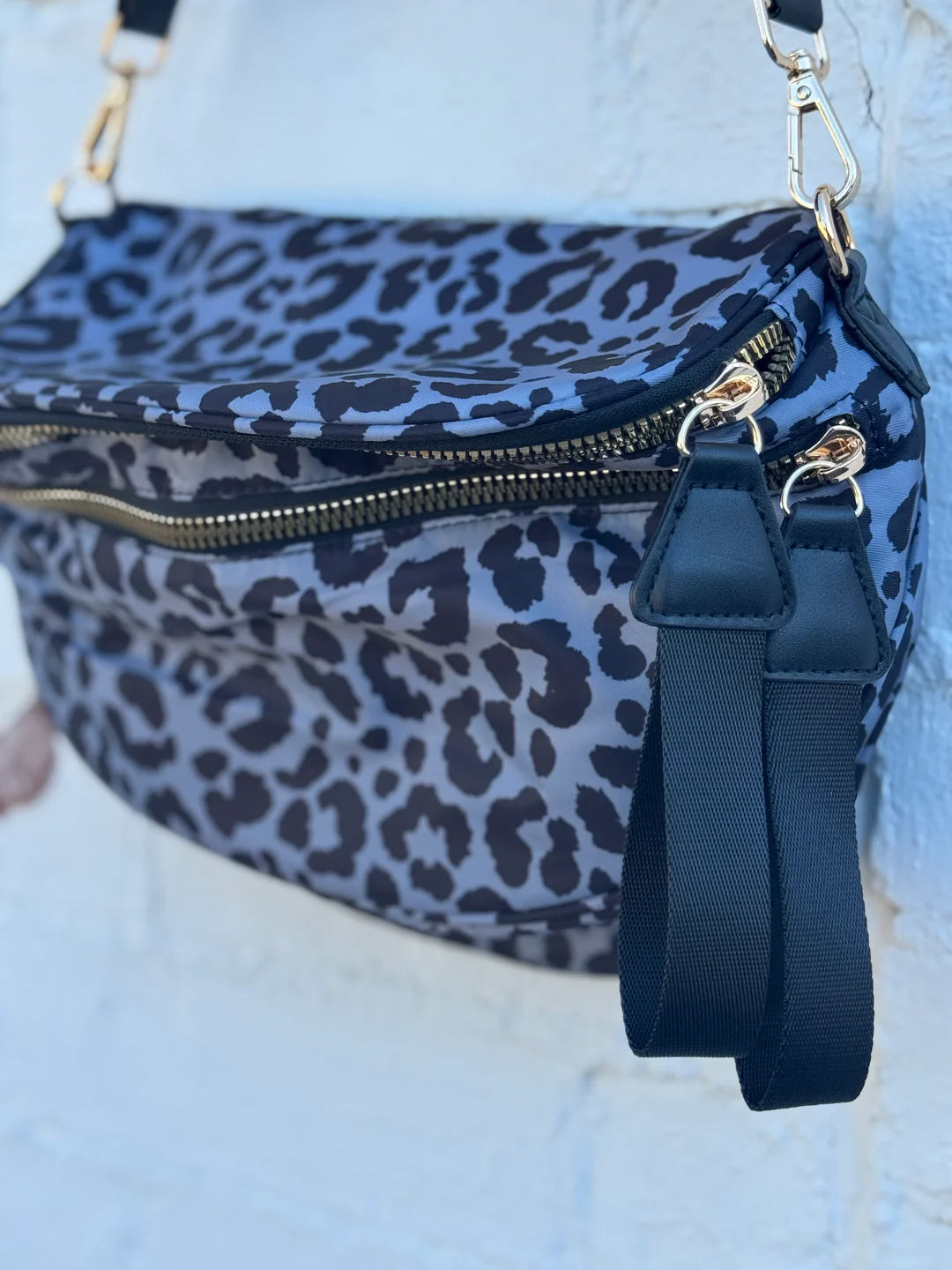 Leopard Double Zip Bum Bags