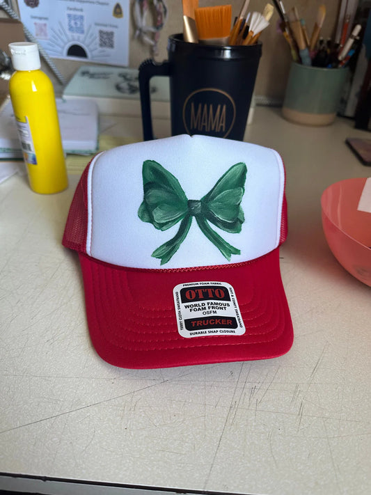 Hand Painted Bow Hats