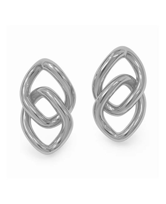 Double Square Linked Earrings