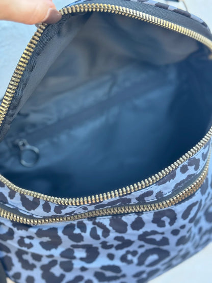 Leopard Double Zip Bum Bags