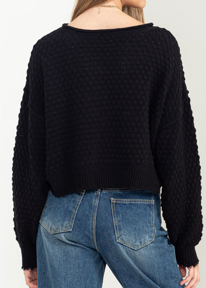 Long Sleeve Texture Sweater