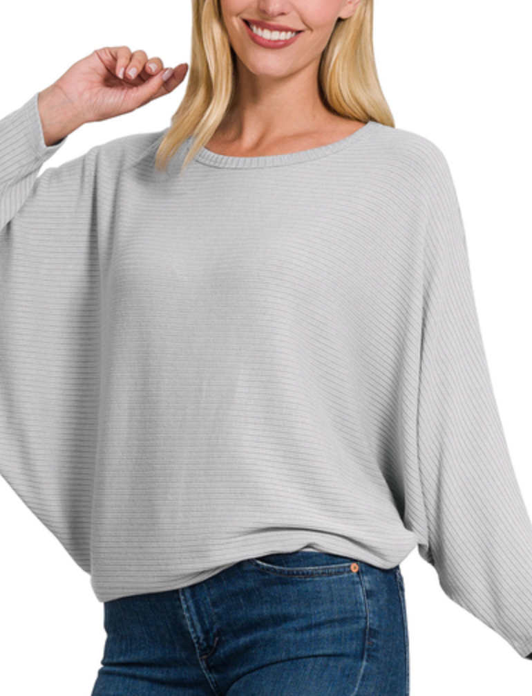 Batwing Boat Neck Sweater