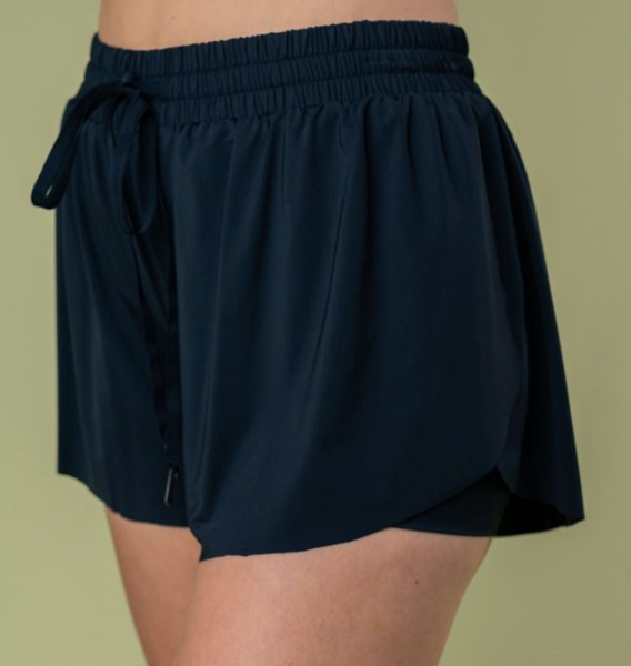 High Waisted Solid Knit Shorts