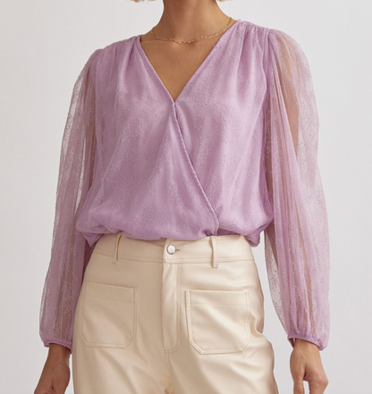 Long Sleeve Lilac Bodysuit