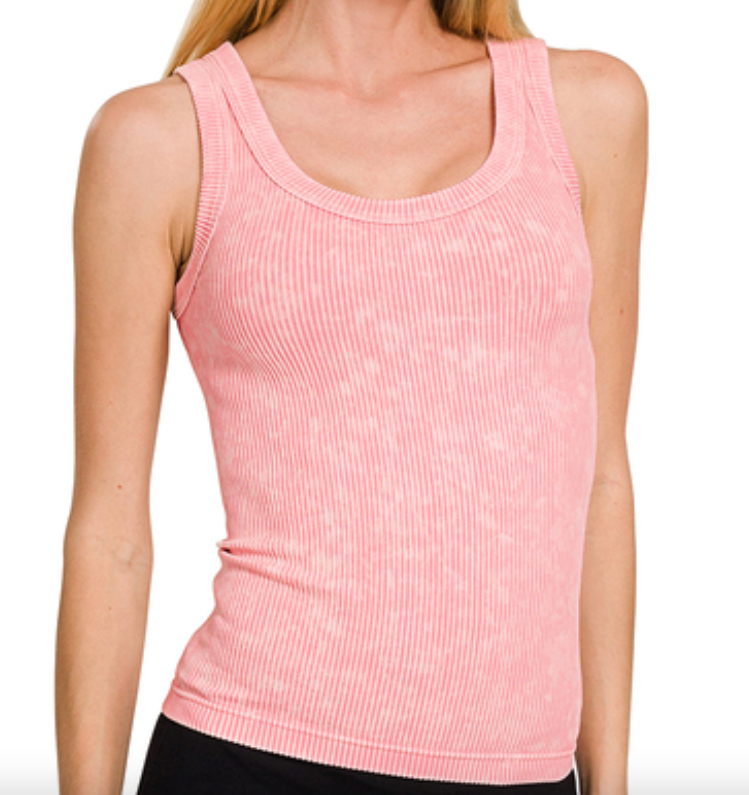 Washed Ribbed Seamless Tank