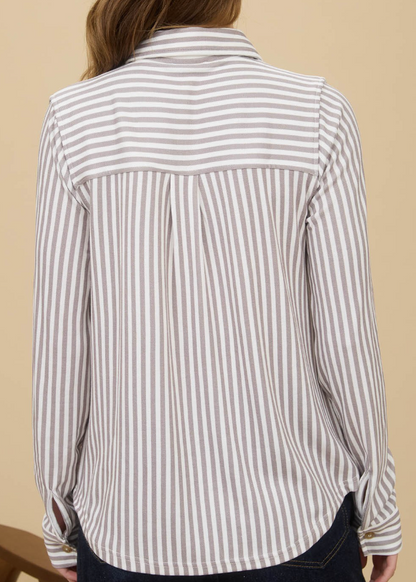 Stripe Collared Button Down