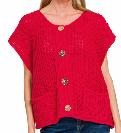 4 Button Sweater Vest