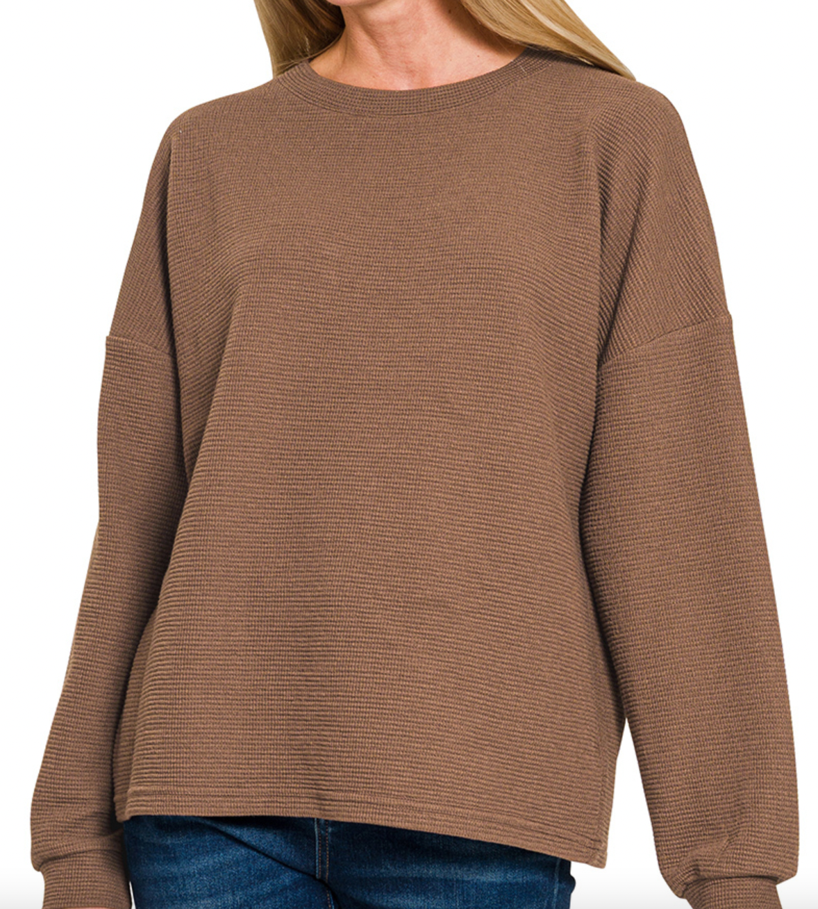 Dbl Knit Round Neck Top