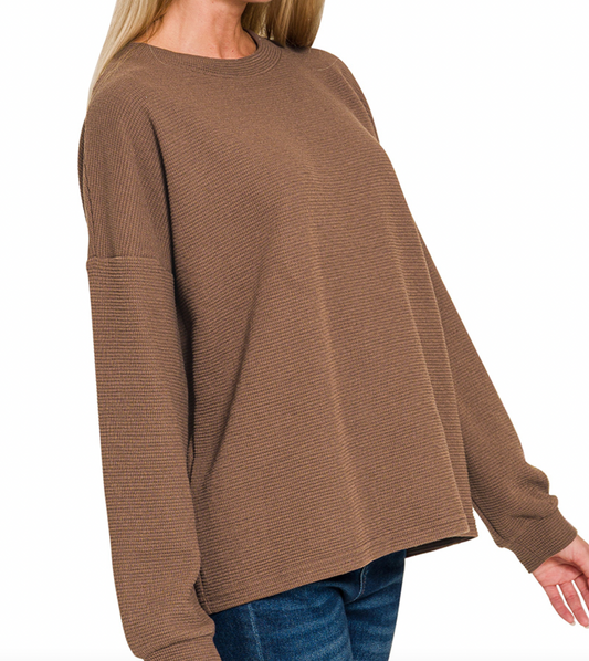 Dbl Knit Round Neck Top