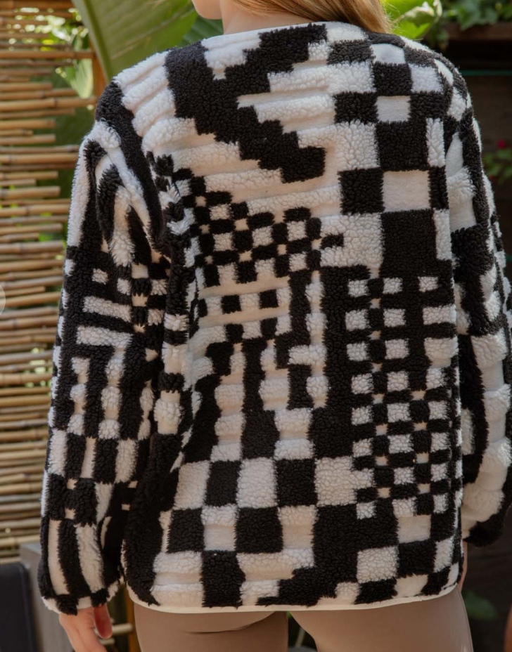 DOORBUSTER - Checkered Button Down Fleece