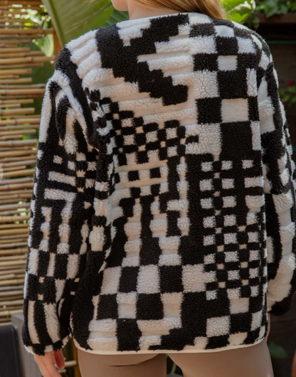 DOORBUSTER - Checkered Button Down Fleece