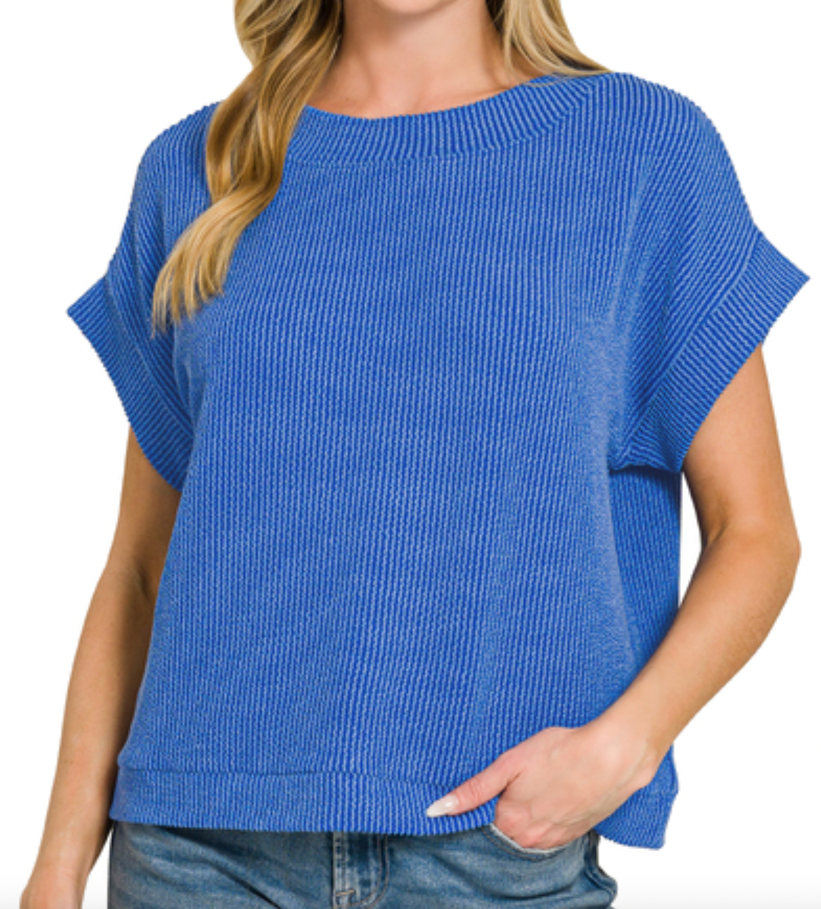 Ribbed Cap Sleeve
