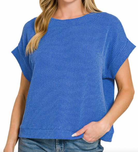 Ribbed Cap Sleeve