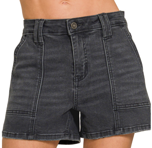 Utility Pocket Denim Shorts