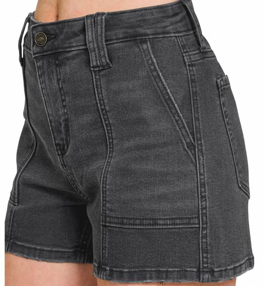 Utility Pocket Denim Shorts