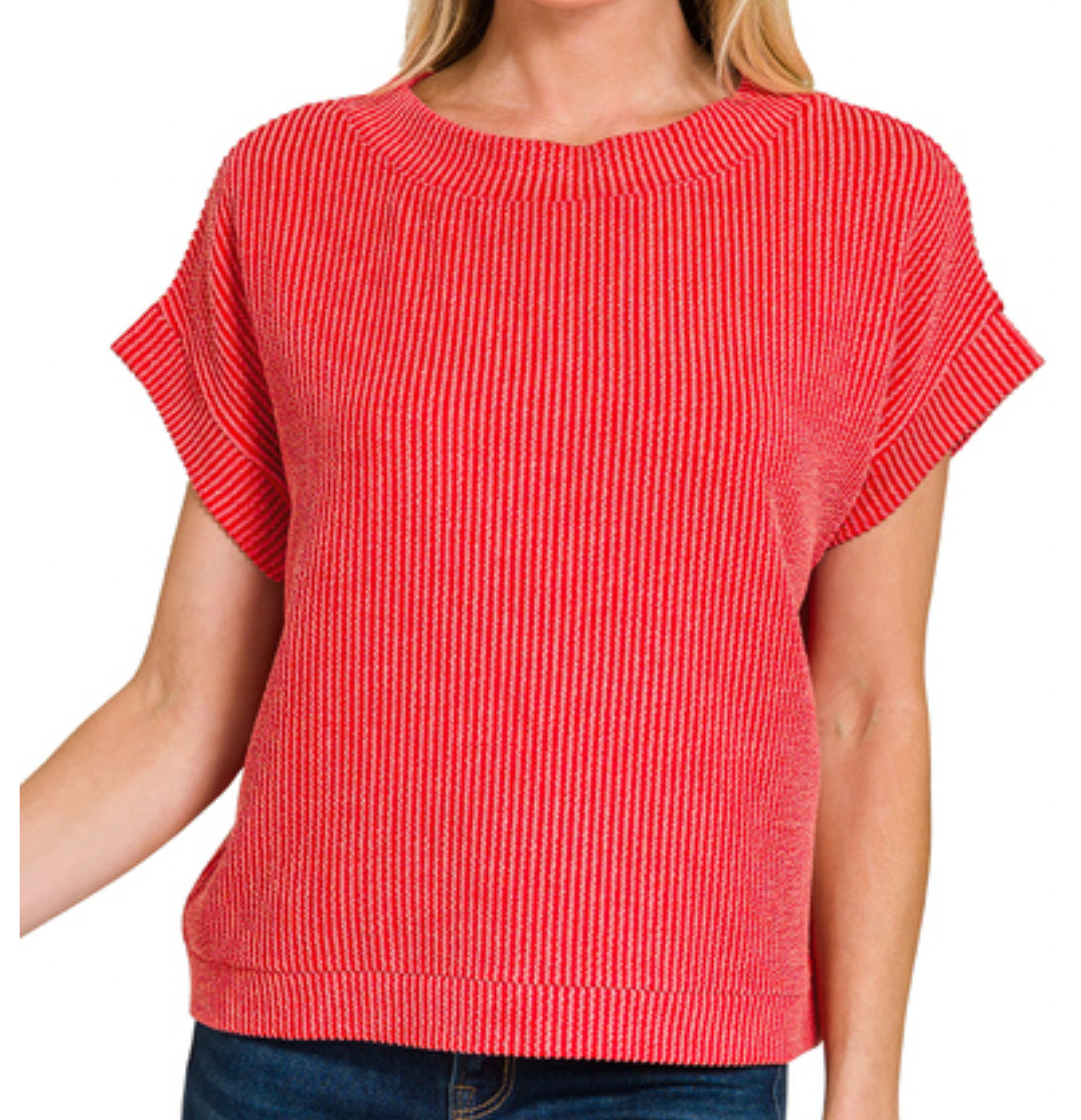 Ribbed Cap Sleeve