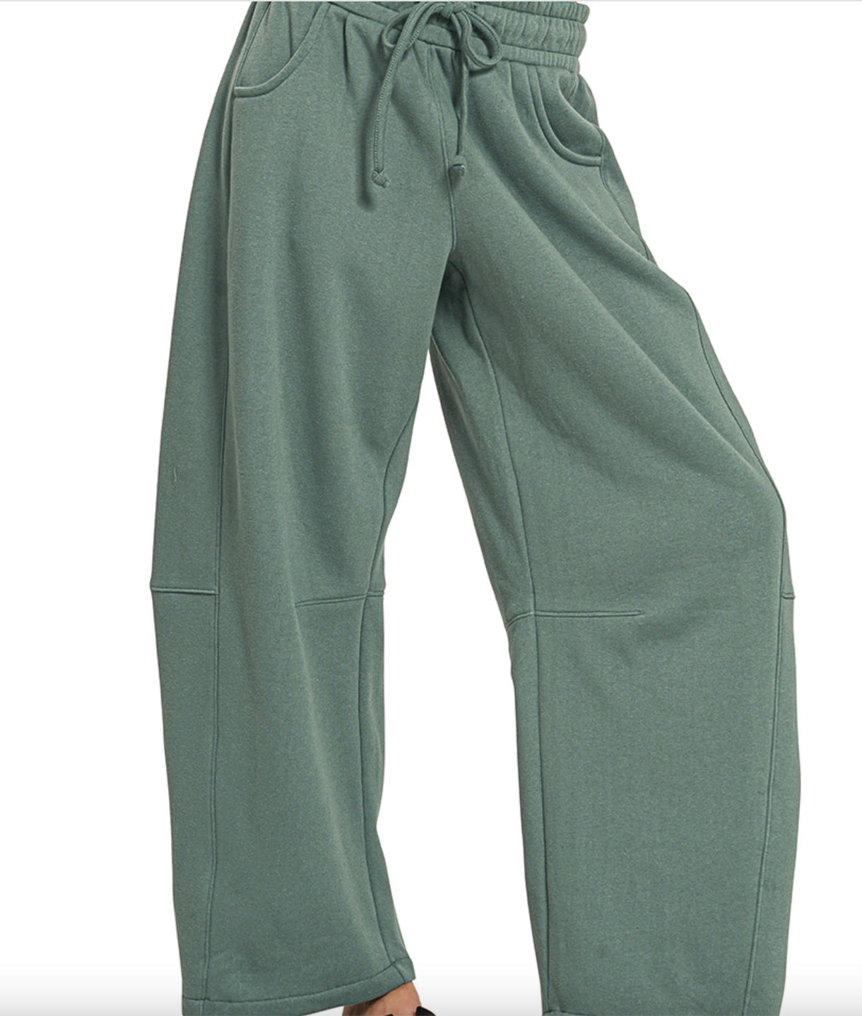 Fleece Barrel Leg Sweatpants