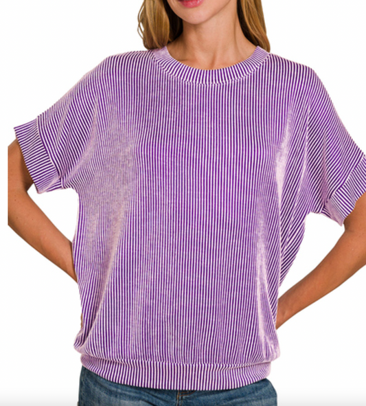 Corded Short Sleeve Top